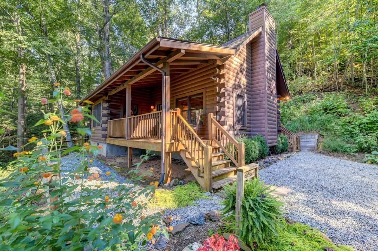 Waynesville Cabin With Covered Deck And Fire Pit! Lake Junaluska Luaran gambar